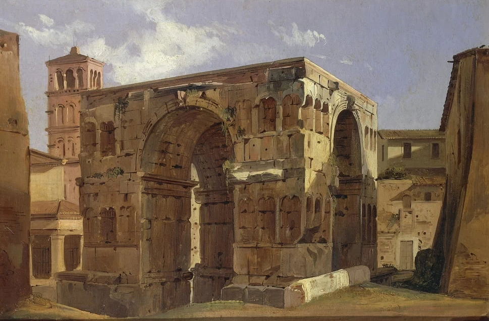 Roma, Arco di Giano ai pedi di via Velabro - Galleria Nazionale d'Arte Moderna e Contemporanea, Roma
